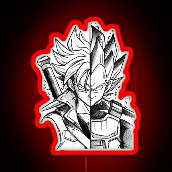 Vegeta And Trunks RGB Neon Sign