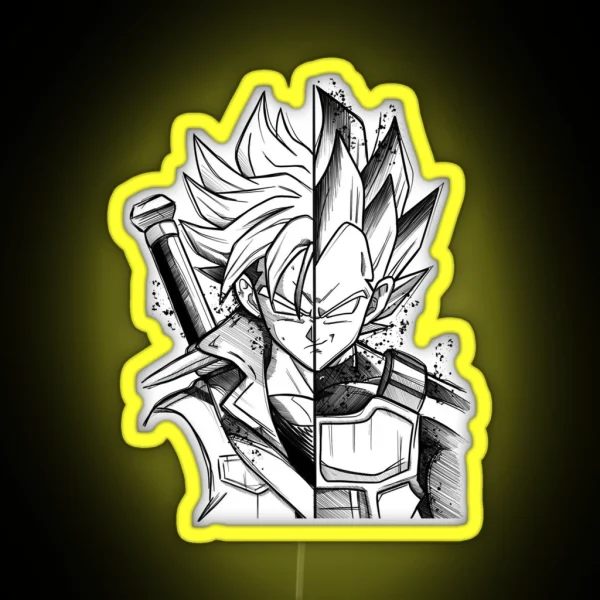Vegeta And Trunks RGB Neon Sign