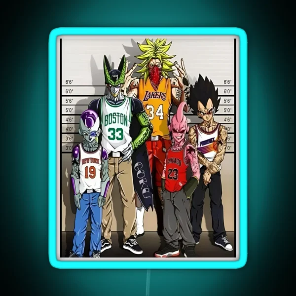 Vegeta Broly Buu Cell Frieza Trap RGB Neon Sign