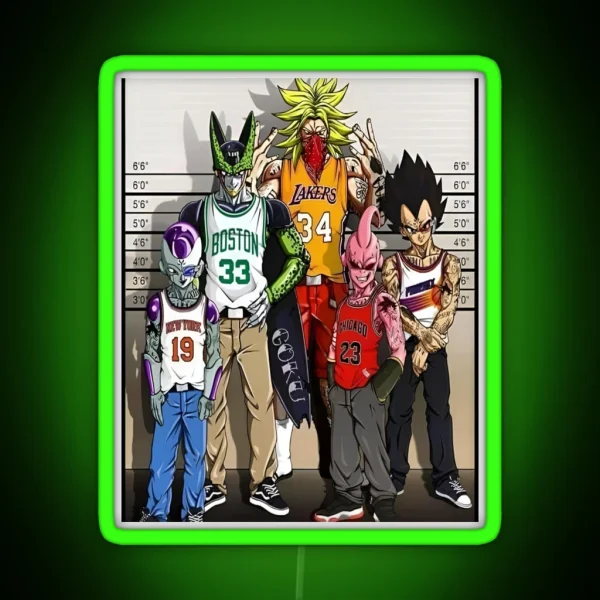 Vegeta Broly Buu Cell Frieza Trap RGB Neon Sign