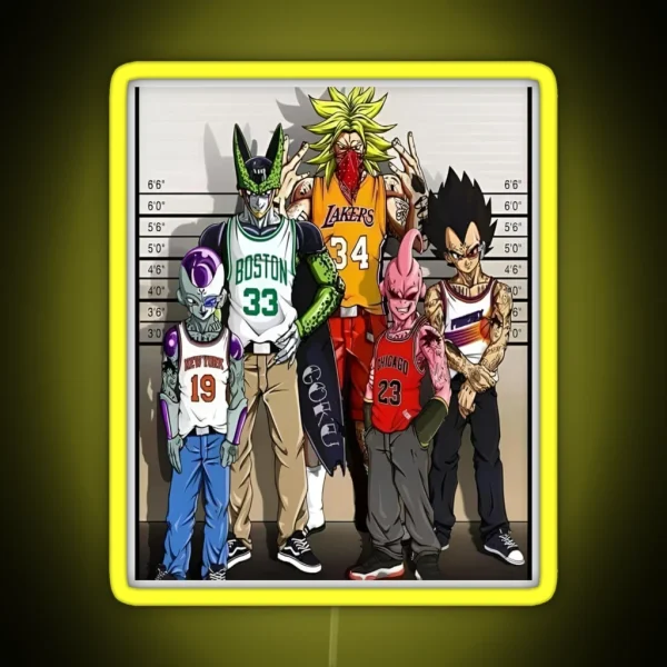 Vegeta Broly Buu Cell Frieza Trap RGB Neon Sign