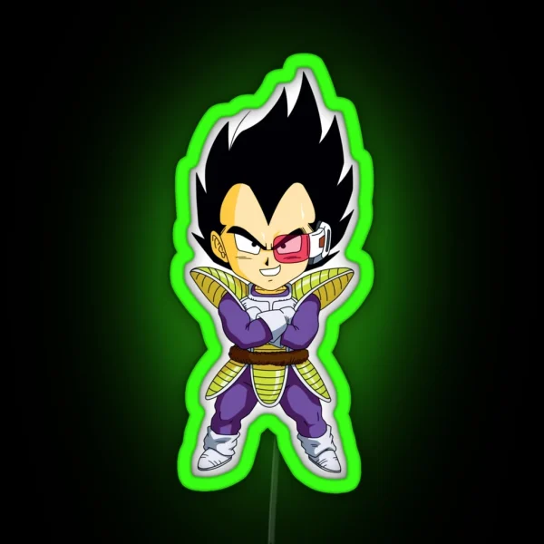 Vegeta Chibi DBZ RGB Neon Sign