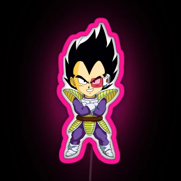 Vegeta Chibi DBZ RGB Neon Sign