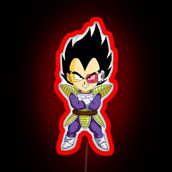 Vegeta Chibi DBZ RGB Neon Sign