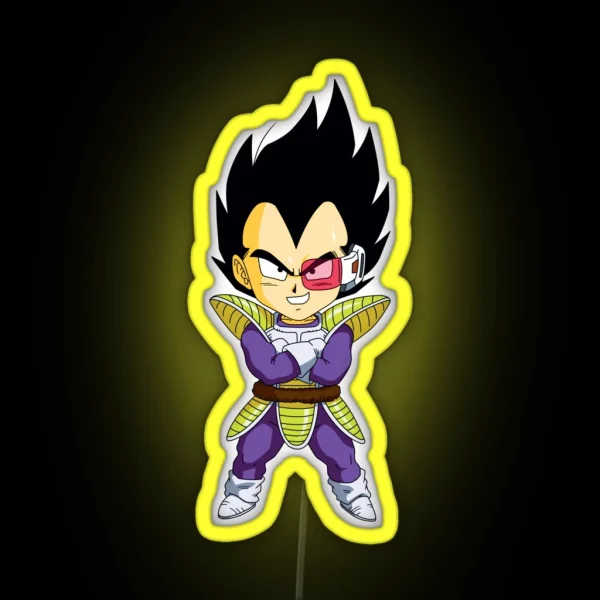 Vegeta Chibi DBZ RGB Neon Sign