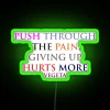 Motivational quote by Vegeta from Dragon Ball Z in neon green color