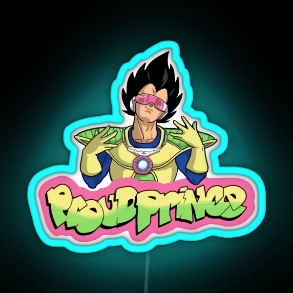 Vegeta Hip Hop Style Proud Prince RGB Neon Sign