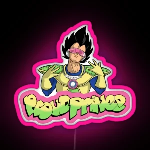 Vegeta Hip Hop Style Proud Prince RGB Neon Sign