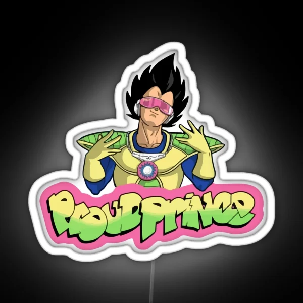 Vegeta Hip Hop Style Proud Prince RGB Neon Sign