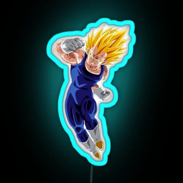 Vegeta Majin Ssj2 RGB Neon Sign