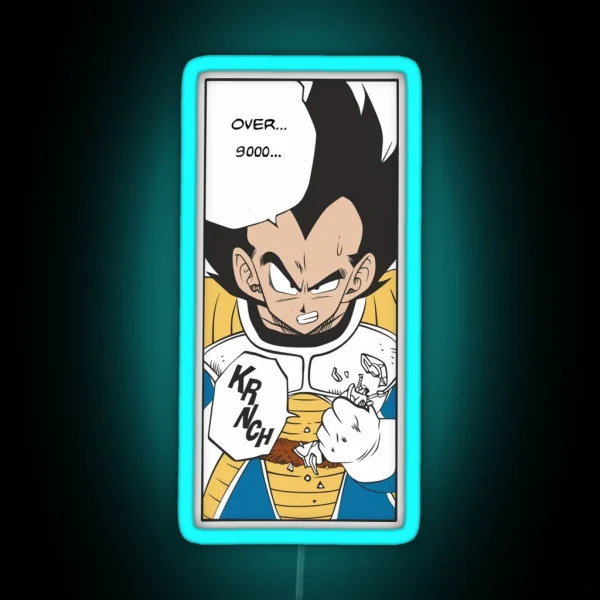 Vegeta Over 9000 RGB Neon Sign