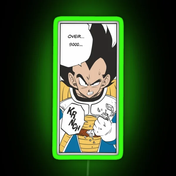 Vegeta Over 9000 RGB Neon Sign