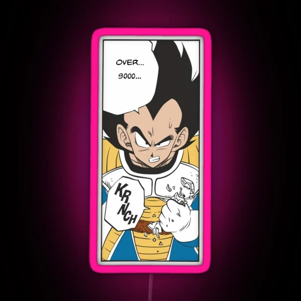 Vegeta Over 9000 RGB Neon Sign