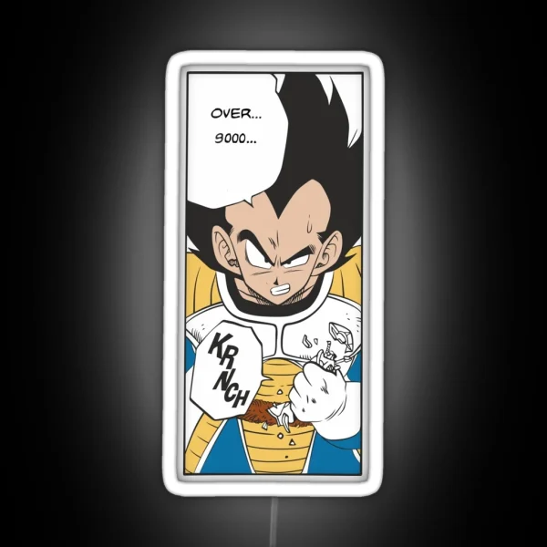 Vegeta Over 9000 RGB Neon Sign