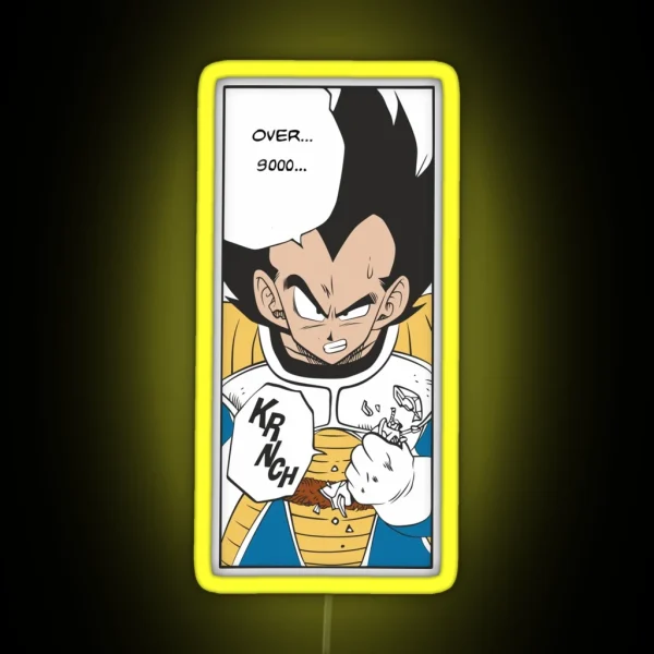Vegeta Over 9000 RGB Neon Sign
