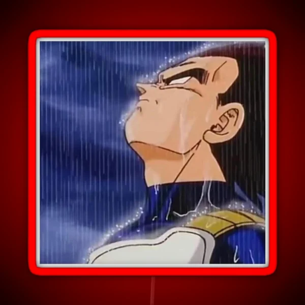 Vegeta Sad Rain RGB Neon Sign