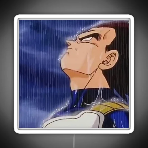 Vegeta Sad Rain RGB Neon Sign