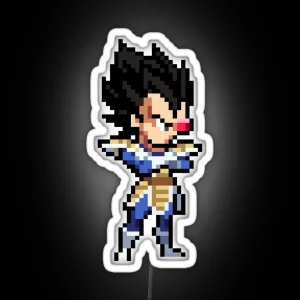 Vegeta Saiyan Saga Base HQ Pixel Edition RGB Neon Sign