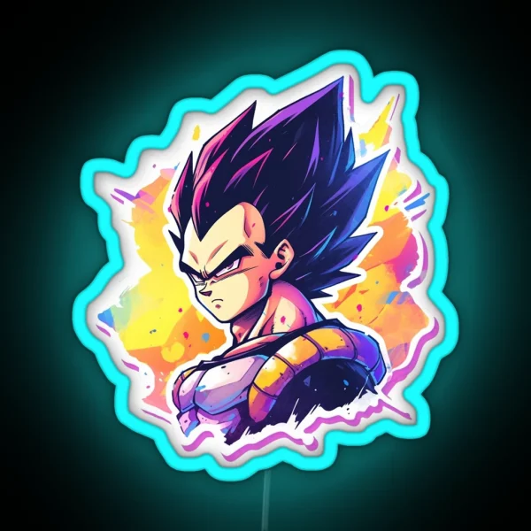 Vegeta Splash DB RGB Neon Sign