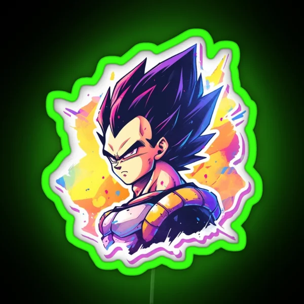 Vegeta Splash DB RGB Neon Sign