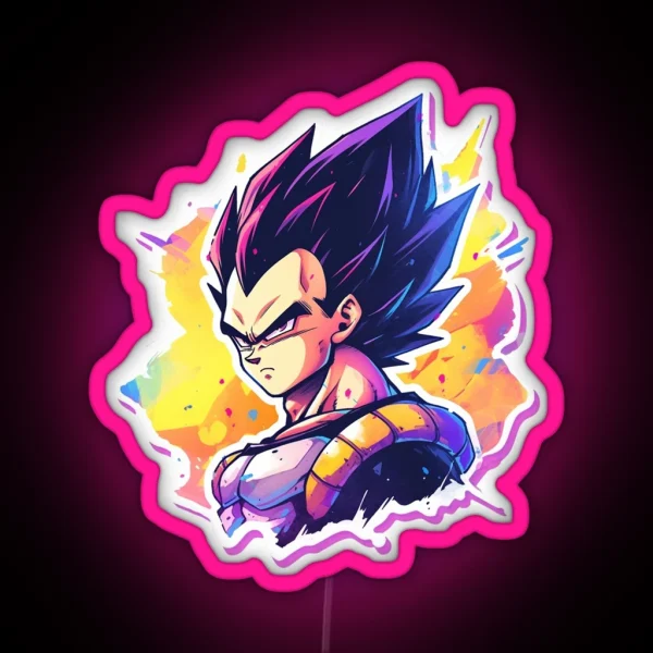 Vegeta Splash DB RGB Neon Sign