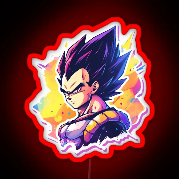 Vegeta Splash DB RGB Neon Sign
