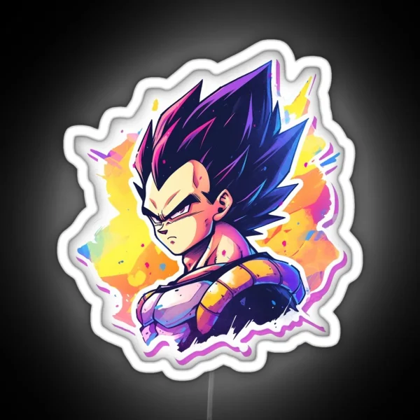 Vegeta Splash DB RGB Neon Sign