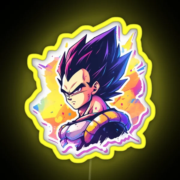Vegeta Splash DB RGB Neon Sign