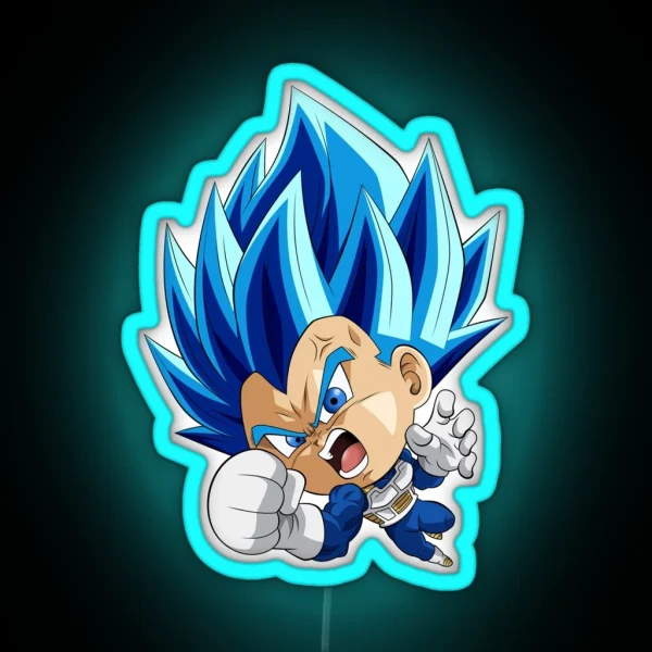 Vegeta Super Blue Evolution RGB Neon Sign