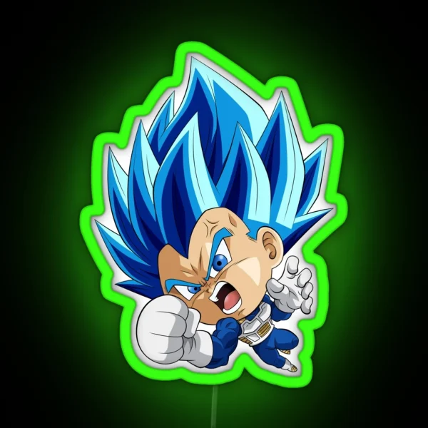 Vegeta Super Blue Evolution RGB Neon Sign
