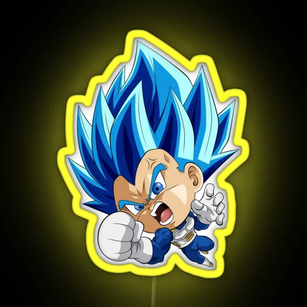 Vegeta Super Blue Evolution RGB Neon Sign