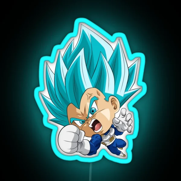 Vegeta Super Blue Evolution RGB Neon Sign