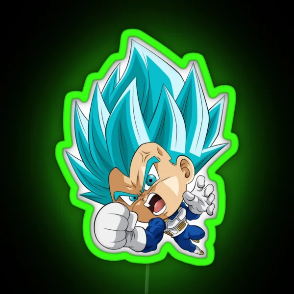 Vegeta Super Blue Evolution RGB Neon Sign