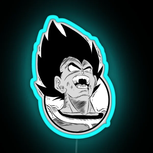 Vegeta Transforming RGB Neon Sign