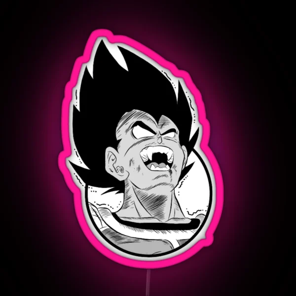 Vegeta Transforming RGB Neon Sign