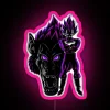 Vegeta in Ultra Ego aura, Neon Pink RGB