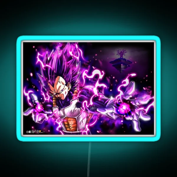 Vegeta Ultra Ego Hakaishin RGB Neon Sign