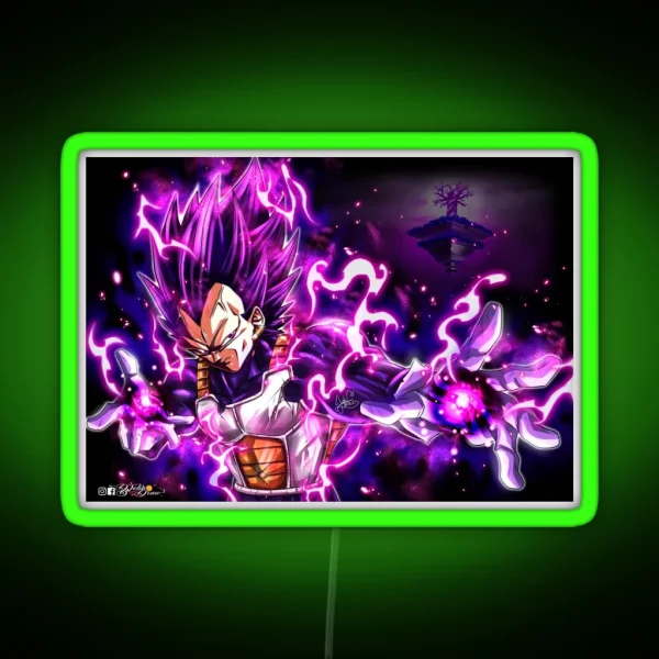 Vegeta Ultra Ego Hakaishin RGB Neon Sign