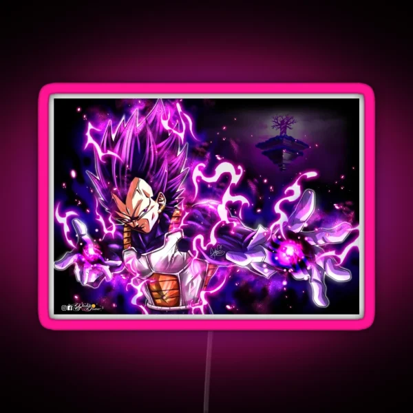 Vegeta Ultra Ego Hakaishin RGB Neon Sign