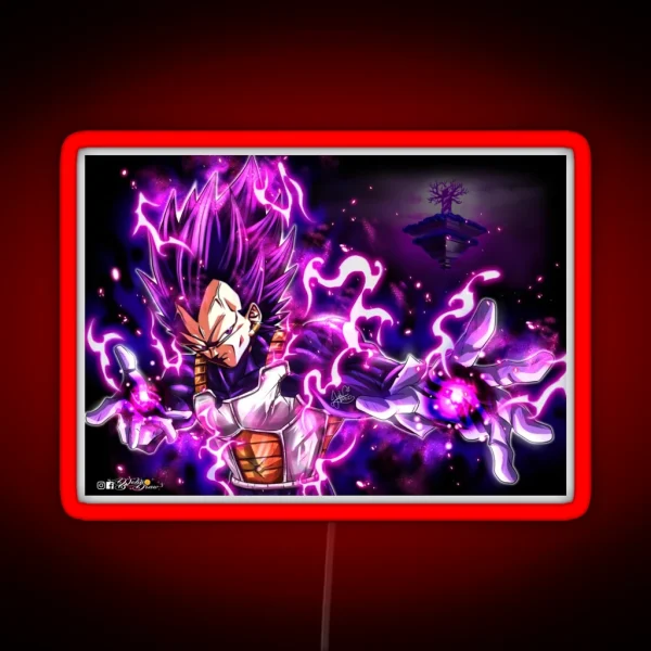 Vegeta Ultra Ego Hakaishin RGB Neon Sign