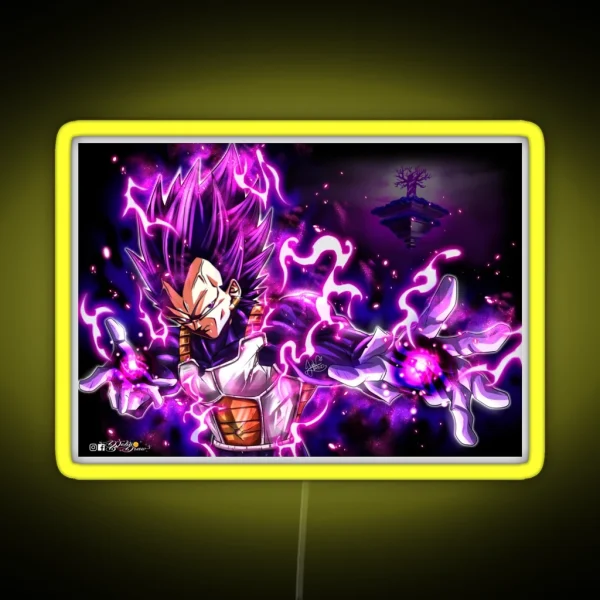 Vegeta Ultra Ego Hakaishin RGB Neon Sign