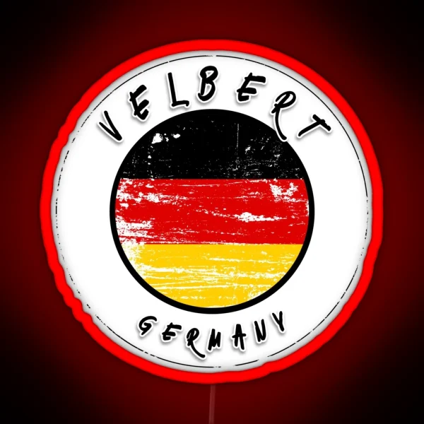 Velbert Germany Vintage Flag RGB Neon Sign