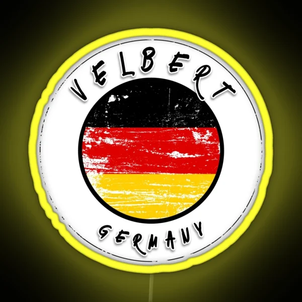 Velbert Germany Vintage Flag RGB Neon Sign