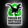 Neon sign featuring a velociraptor with RGB lights in a modern, futuristic style.
