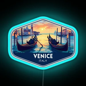 Venice Italy Travel Art RGB Neon Sign