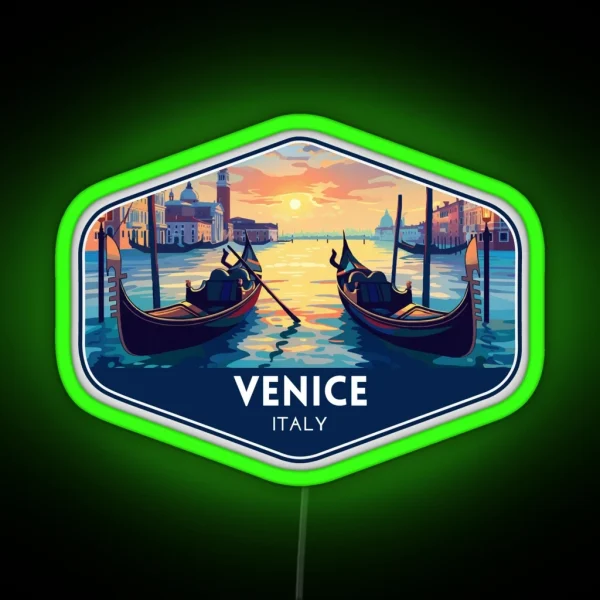 Venice Italy Travel Art RGB Neon Sign
