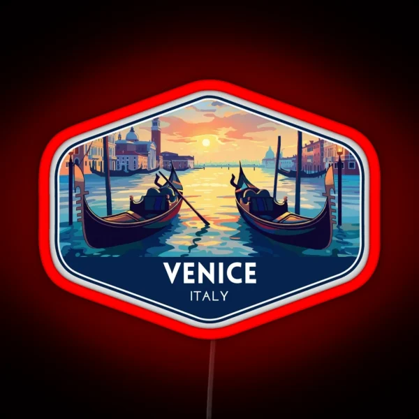 Venice Italy Travel Art RGB Neon Sign
