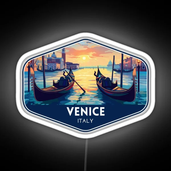 Venice Italy Travel Art RGB Neon Sign