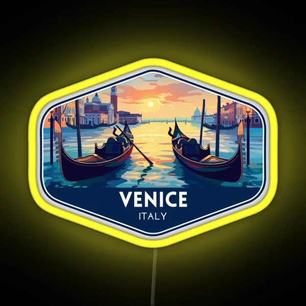 Venice Italy Travel Art RGB Neon Sign