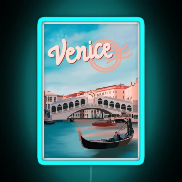 Venice Postcard RGB Neon Sign